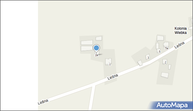 Wierbka, Leśna, 1a, mapa Wierbka