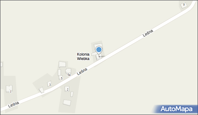 Wierbka, Leśna, 7, mapa Wierbka