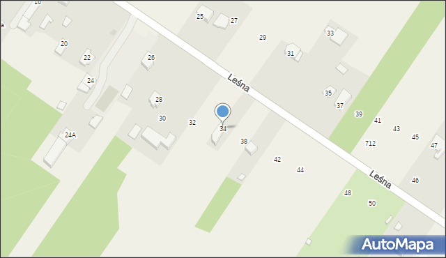 Wierzbica, Leśna, 34, mapa Wierzbica