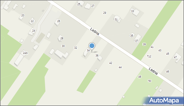 Wierzbica, Leśna, 36, mapa Wierzbica