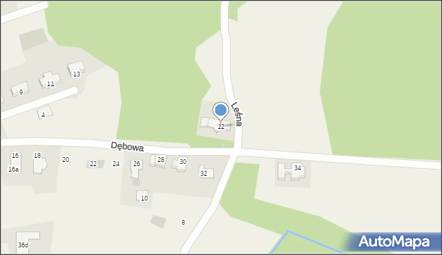 Wierzbna, Leśna, 12, mapa Wierzbna