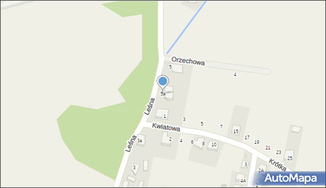Wierzbna, Leśna, 5a, mapa Wierzbna