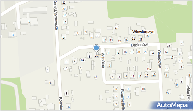 Wiewiórczyn, Legionów, 10, mapa Wiewiórczyn