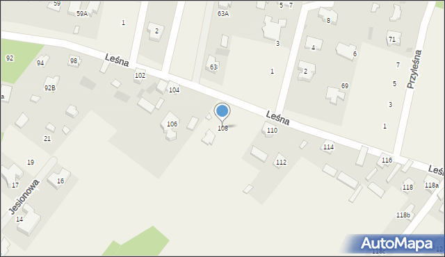 Wiktorów, Leśna, 108, mapa Wiktorów