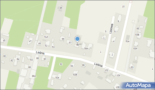 Wiktorów, Leśna, 59, mapa Wiktorów