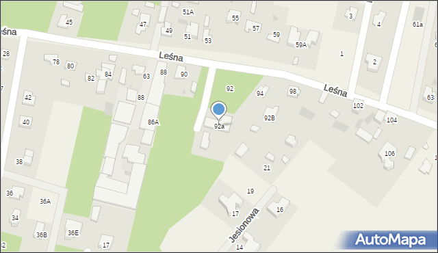 Wiktorów, Leśna, 92a, mapa Wiktorów