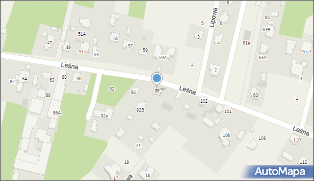 Wiktorów, Leśna, 98, mapa Wiktorów