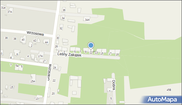 Wilczeniec, Leśny Zakątek, 11, mapa Wilczeniec