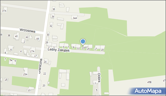 Wilczeniec, Leśny Zakątek, 13, mapa Wilczeniec