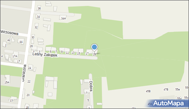 Wilczeniec, Leśny Zakątek, 19, mapa Wilczeniec