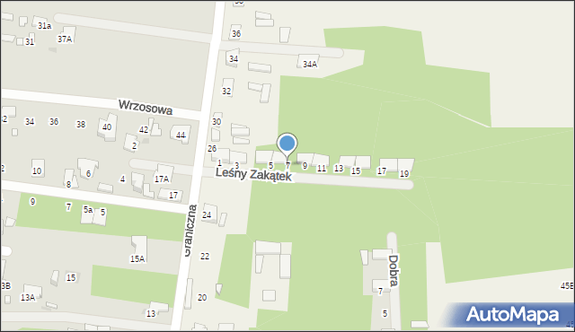 Wilczeniec, Leśny Zakątek, 7, mapa Wilczeniec