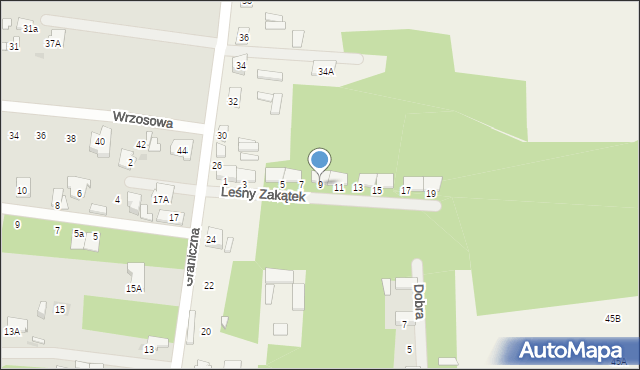 Wilczeniec, Leśny Zakątek, 9, mapa Wilczeniec