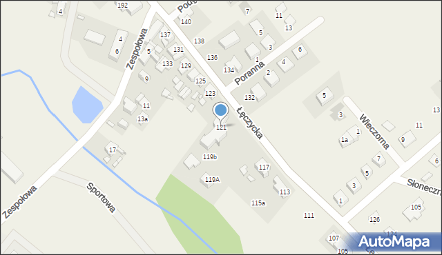 Wiry, Łęczycka, 121, mapa Wiry