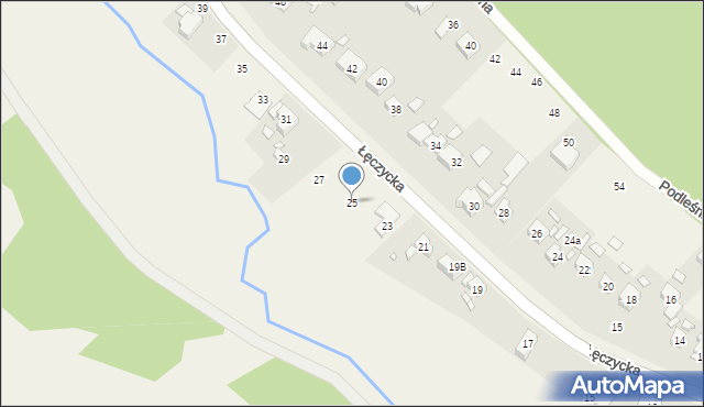 Wiry, Łęczycka, 25, mapa Wiry