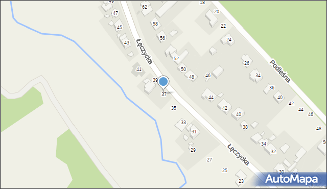 Wiry, Łęczycka, 37, mapa Wiry