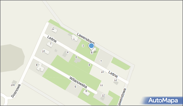 Wiśniew, Leśna, 5, mapa Wiśniew