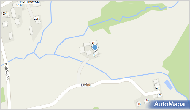 Witanowice, Leśna, 17, mapa Witanowice