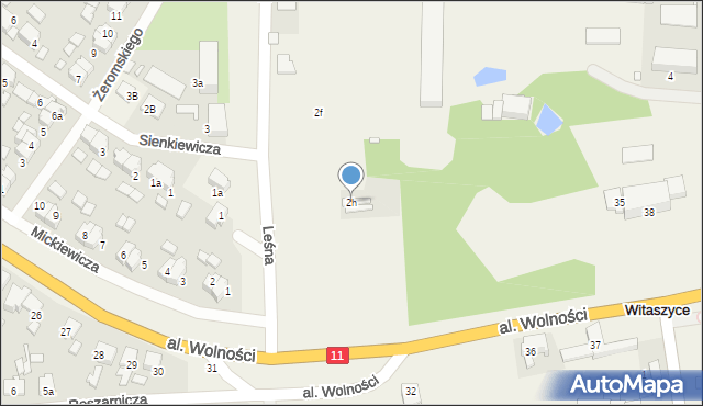 Witaszyce, Leśna, 2h, mapa Witaszyce