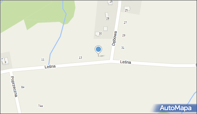 Witkowice, Leśna, 13a, mapa Witkowice