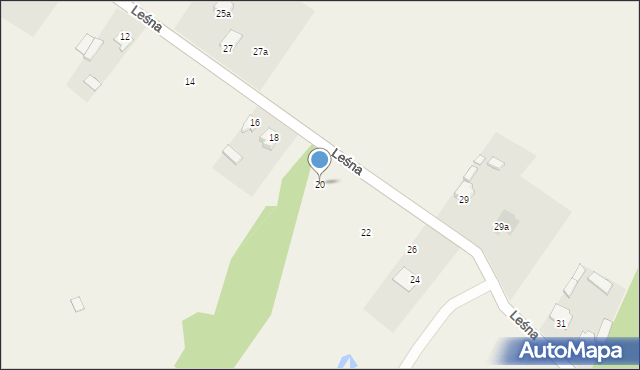 Witkowice, Leśna, 20, mapa Witkowice