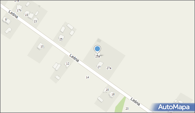 Witkowice, Leśna, 25a, mapa Witkowice