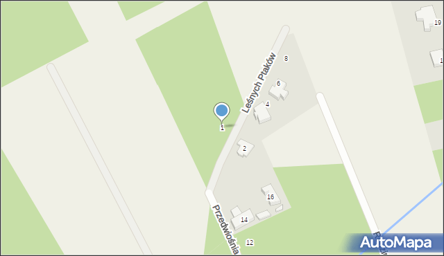 Władysławów, Leśnych Ptaków, 1, mapa Władysławów