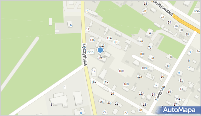 Włodzimierzów, Łęczyńska, 15, mapa Włodzimierzów