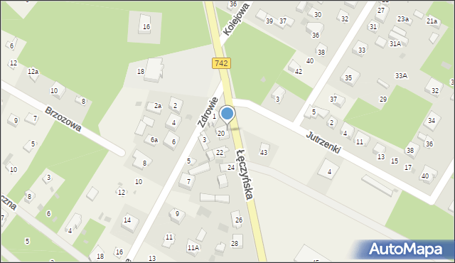 Włodzimierzów, Łęczyńska, 20A, mapa Włodzimierzów