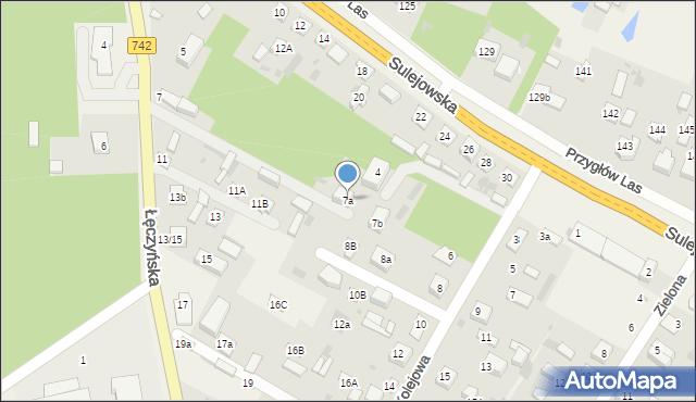 Włodzimierzów, Łęczyńska, 7a, mapa Włodzimierzów