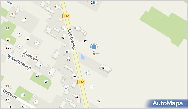 Włodzimierzów, Łęczyńska, 89, mapa Włodzimierzów