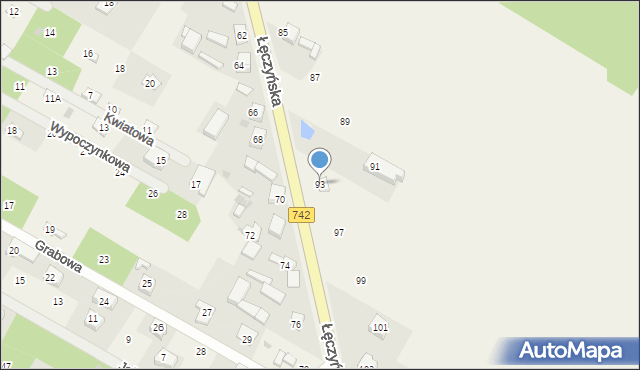 Włodzimierzów, Łęczyńska, 93, mapa Włodzimierzów