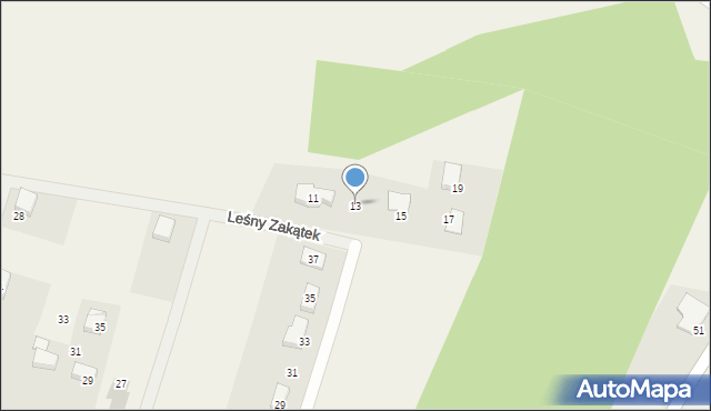 Włynkówko, Leśny Zakątek, 13, mapa Włynkówko