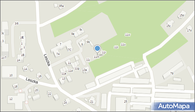 Wodzisław Śląski, Leszka, 11n, mapa Wodzisławia Śląskiego