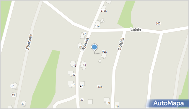 Wodzisław Śląski, Letnia, 137a, mapa Wodzisławia Śląskiego