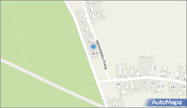 Wójcice, Leśna, 6A, mapa Wójcice