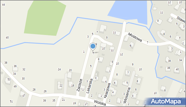 Wola Filipowska, Lekarska, 7, mapa Wola Filipowska