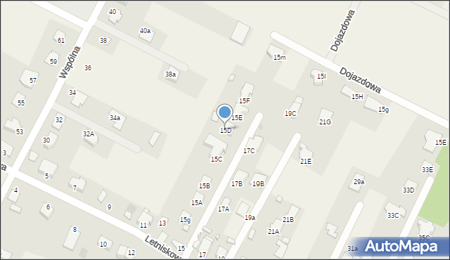 Wola Kopcowa, Letniskowa, 15D, mapa Wola Kopcowa