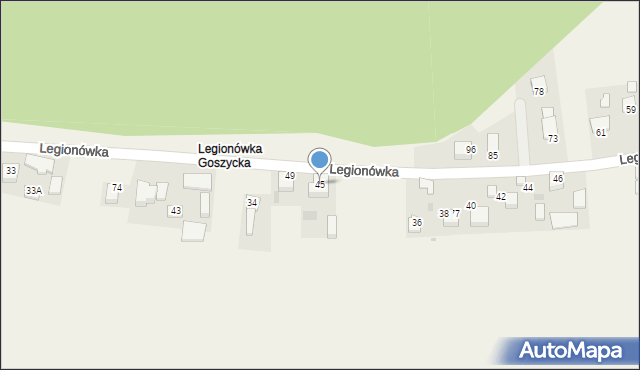 Wola Luborzycka, Legionówka, 38, mapa Wola Luborzycka