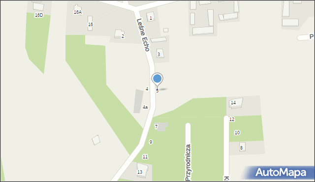 Wola Smolana, Leśne Echo, 5, mapa Wola Smolana