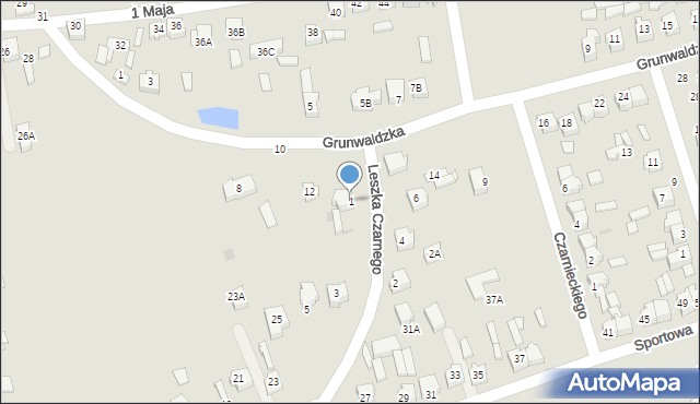 Wolbórz, Leszka Czarnego, 1, mapa Wolbórz