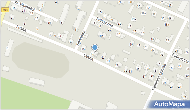 Wolbrom, Leśna, 19, mapa Wolbrom