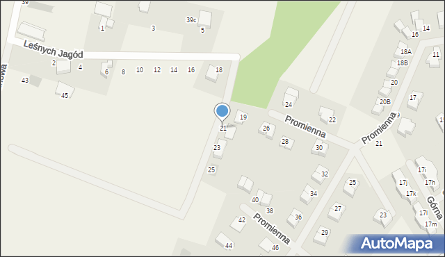 Wołczkowo, Leśnych Jagód, 21, mapa Wołczkowo