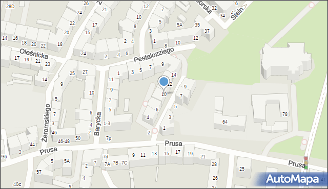 Wrocław, Ledóchowskiego Mieczysława, kard., 10, mapa Wrocławia