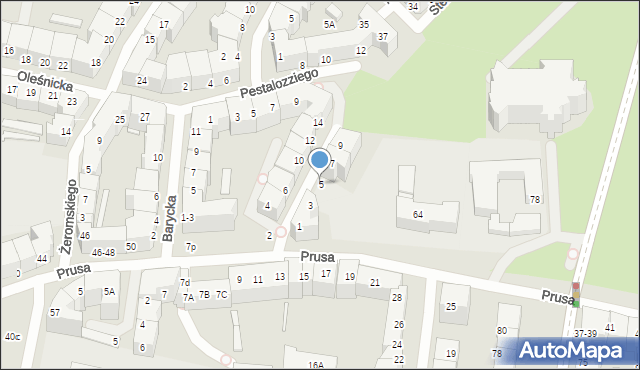 Wrocław, Ledóchowskiego Mieczysława, kard., 5, mapa Wrocławia