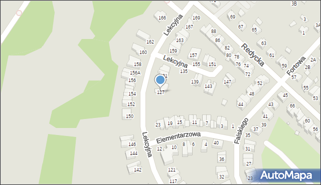 Wrocław, Lekcyjna, 127, mapa Wrocławia