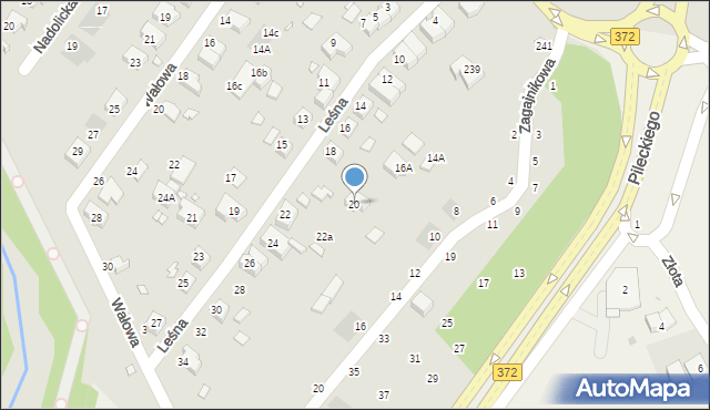 Wrocław, Leśna, 20, mapa Wrocławia