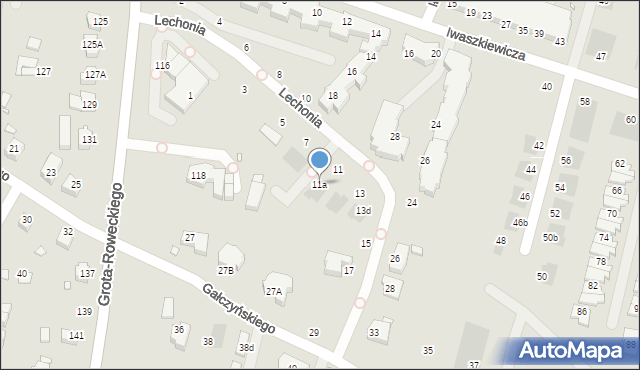 Wrocław, Lechonia Jana, 11a, mapa Wrocławia