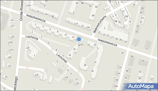 Wrocław, Lechonia Jana, 14, mapa Wrocławia