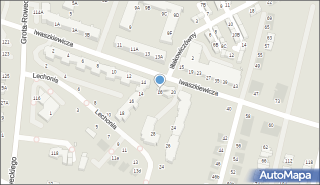 Wrocław, Lechonia Jana, 16, mapa Wrocławia