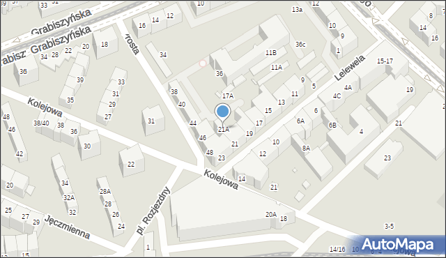 Wrocław, Lelewela Joachima, 21A, mapa Wrocławia